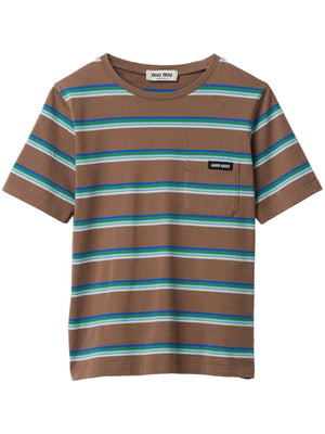 MIU MIU - Women Jersey Striped Tee