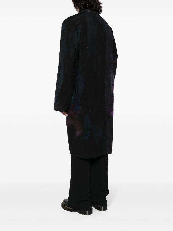YOHJI YAMAMOTO POUR HOMME Men N-Tab Attached Printed Jacket
