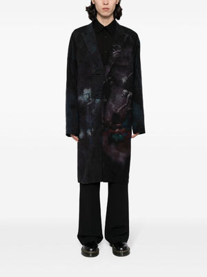 YOHJI YAMAMOTO POUR HOMME Men N-Tab Attached Printed Jacket
