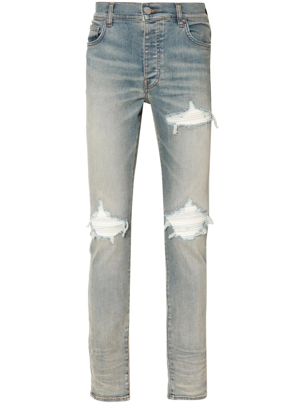 Blue pants, front view