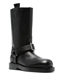 BURBERRY Women Leather Saddle Low Boots