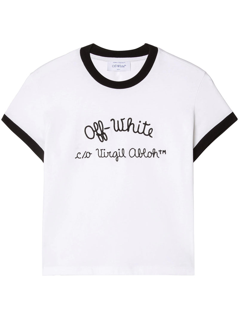 OFF-WHITE - Women EMBR Script Type Fitted Tee