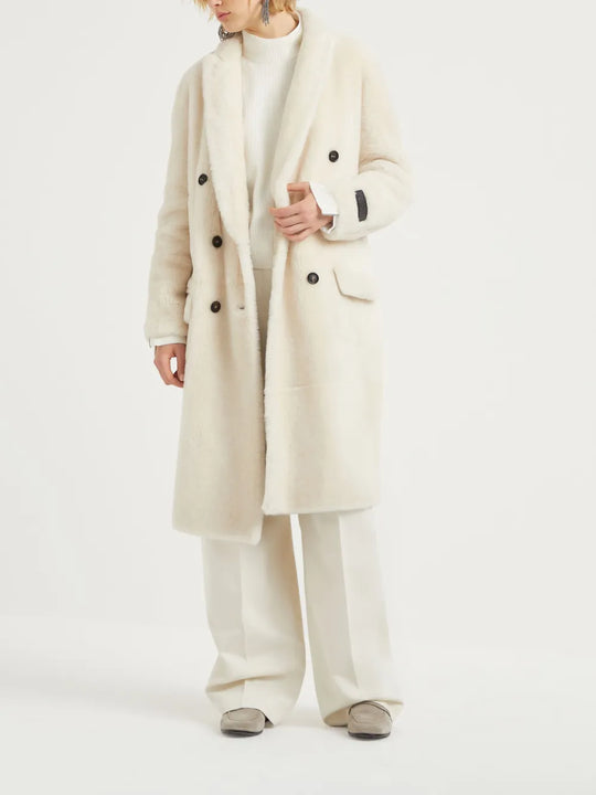 White knitwears, full body view