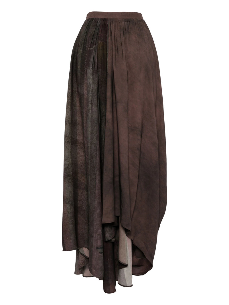 ZIGGY CHEN - Women Asymmetric Piled Up Drape Skirt