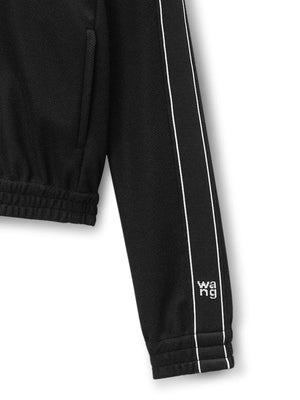 T BY ALEXANDER WANG - Women Cropped Track Jacket W/Logo Webbing Tape