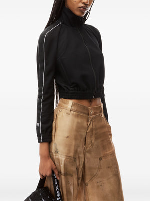 T BY ALEXANDER WANG - Women Cropped Track Jacket W/Logo Webbing Tape