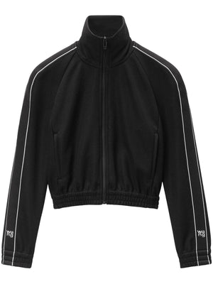 T BY ALEXANDER WANG - Women Cropped Track Jacket W/Logo Webbing Tape