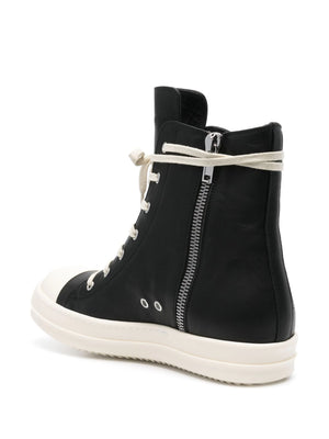 RICK OWENS Men Leather High Sneakers