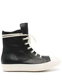 RICK OWENS Men Leather High Sneakers