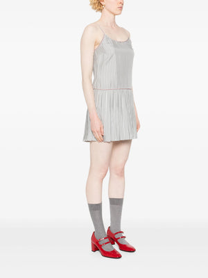 THOM BROWNE - Women Mini Mini Pleated Bottom Slip Dress