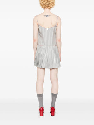 THOM BROWNE - Women Mini Mini Pleated Bottom Slip Dress