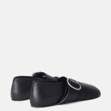 JIL SANDER - Women Soft Leather Mary Jane Ballerina Flat