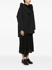 YOHJI YAMAMOTO REGULATION Women Hooded Cape Coat