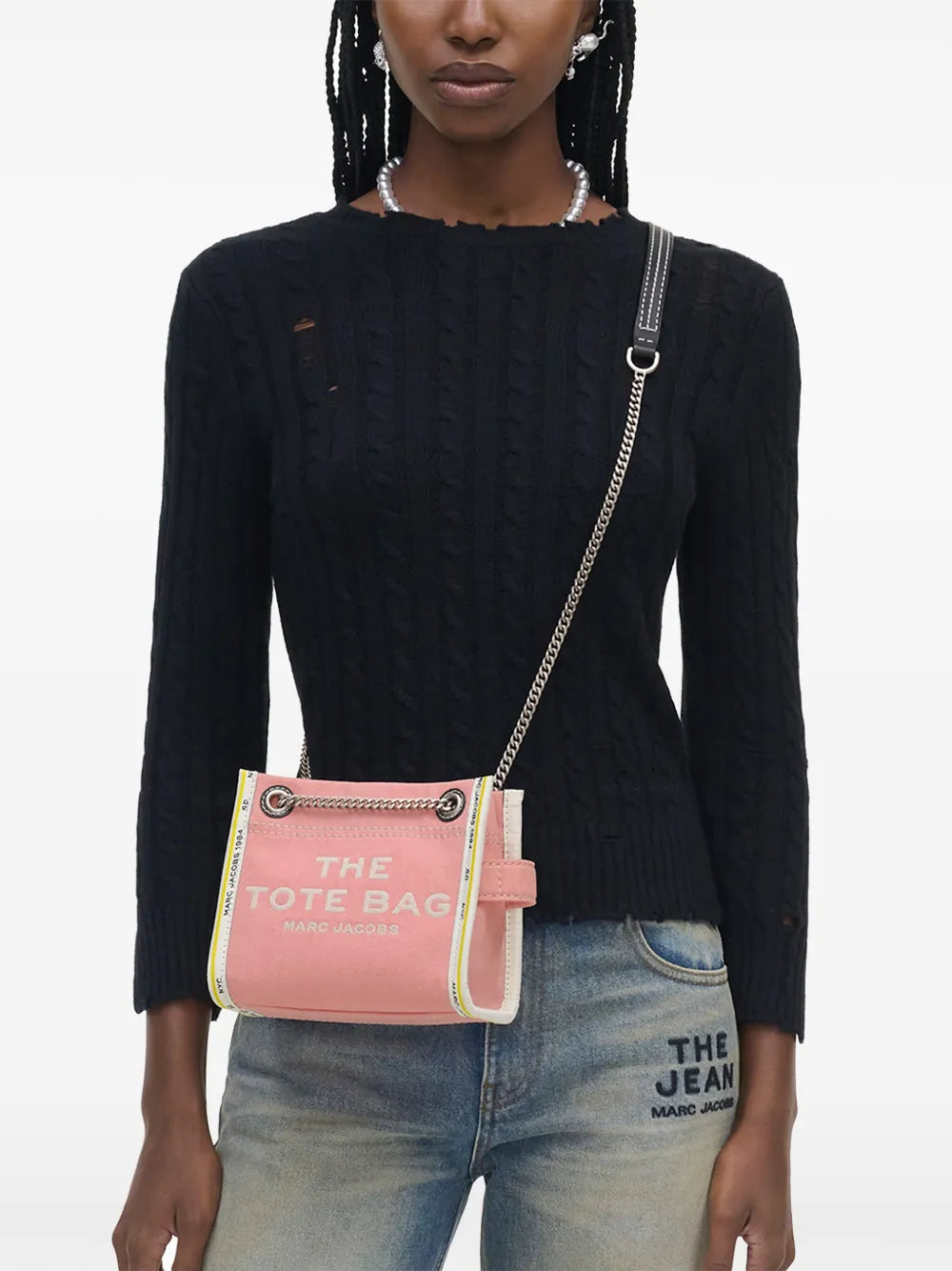 Pink bags,full body view