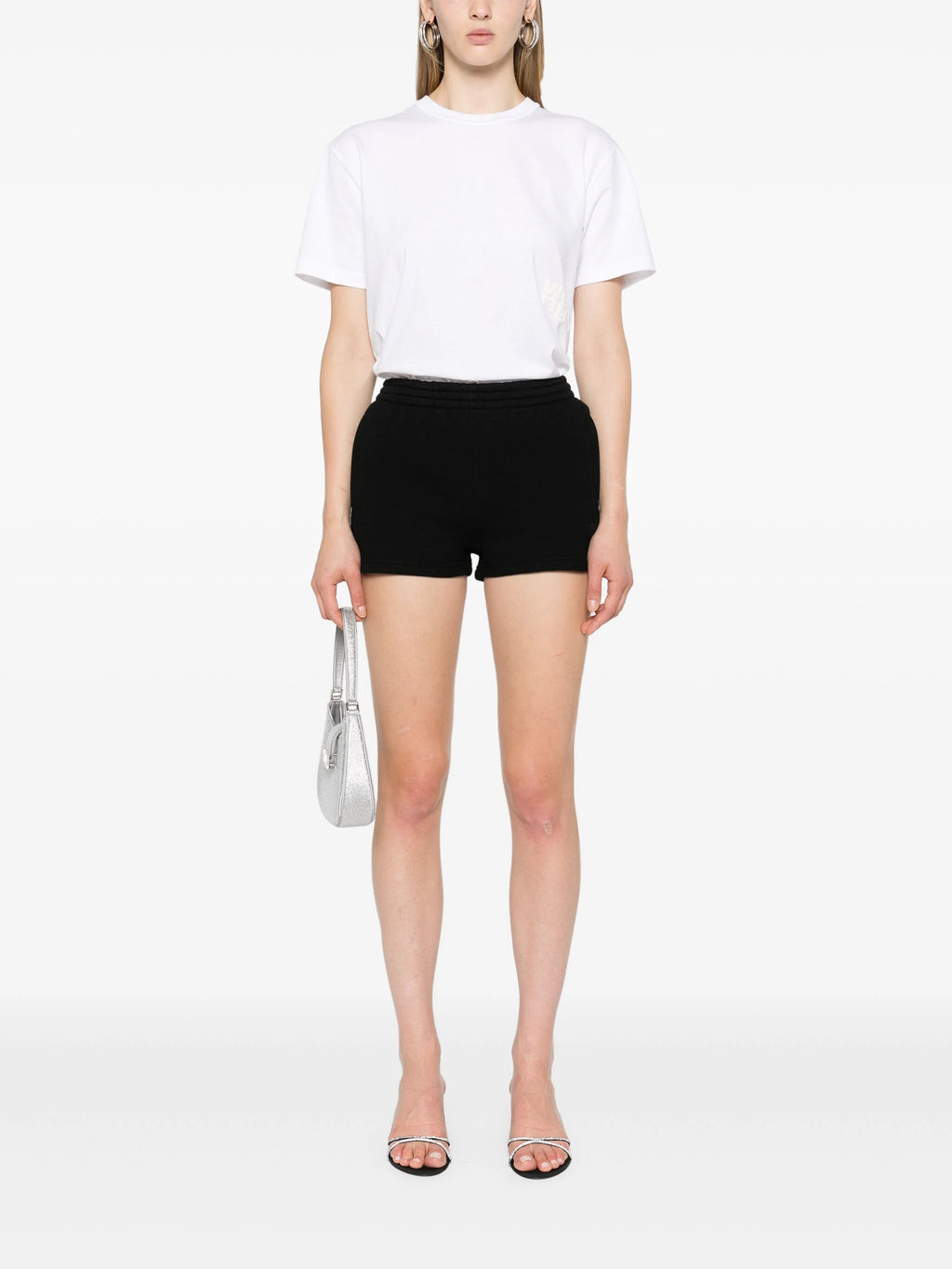 T BY ALEXANDER WANG - Women Essential Terry Sweatshort With Puff Paint Logo