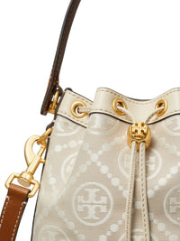 TORY BURCH - Women T Monogram Embossed-logo Bucket Bag