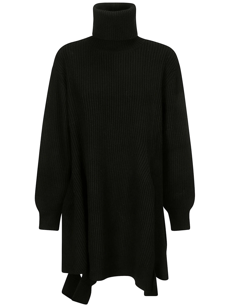 YOHJI YAMAMOTO REGULATION - Women Wide High Neck Knit Dress