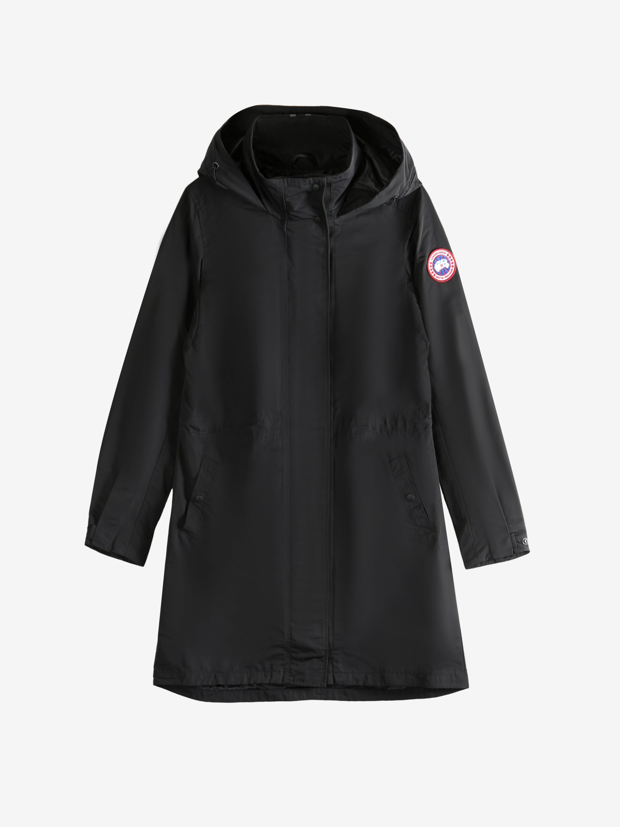 Black coat, front view