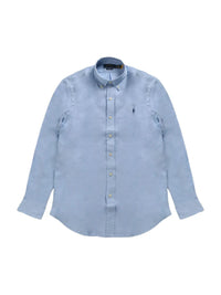 POLO RALPH LAUREN - Men Long-Sleeve Piece Dye Linen Sport  (V1) Shirt