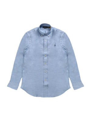 POLO RALPH LAUREN - Men Long-Sleeve Piece Dye Linen Sport  (V1) Shirt