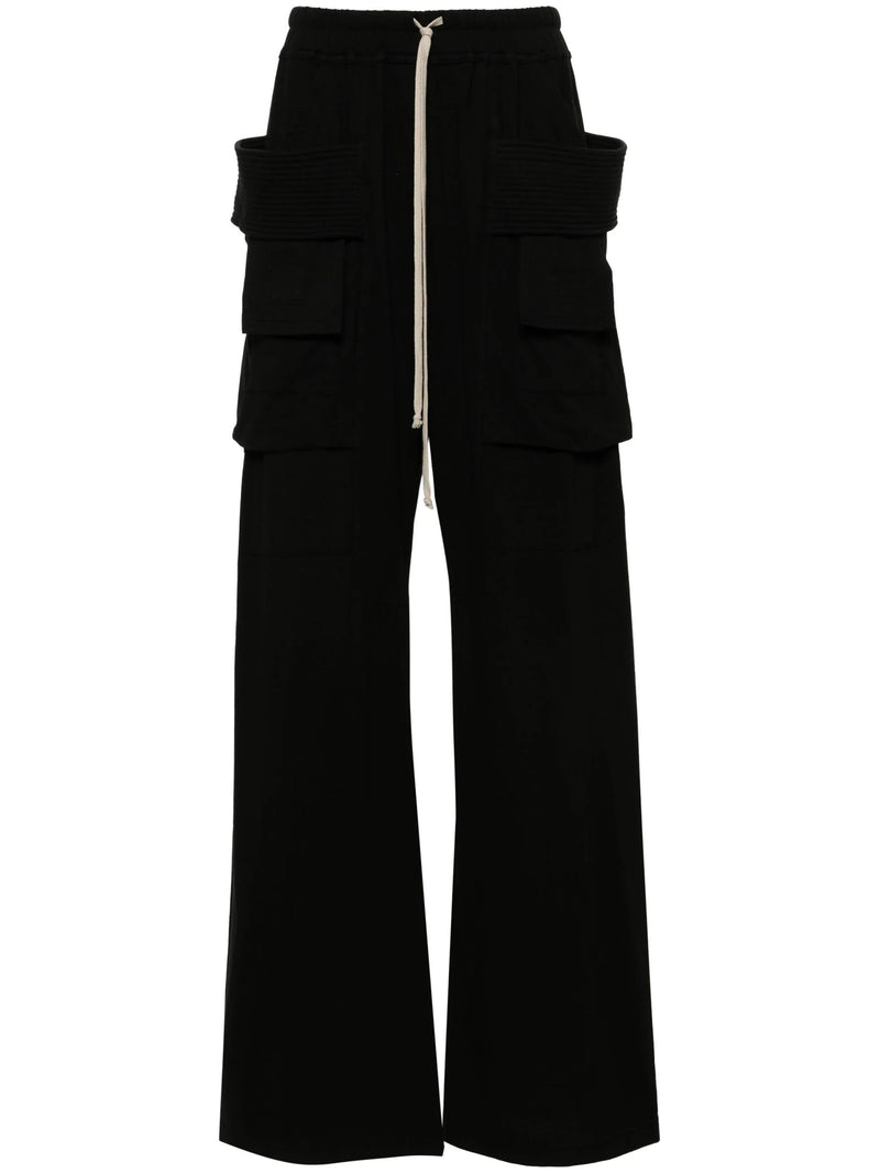 RICK OWENS DRKSHDW - Men Creatch Wide Cargo  Drawstring Pants