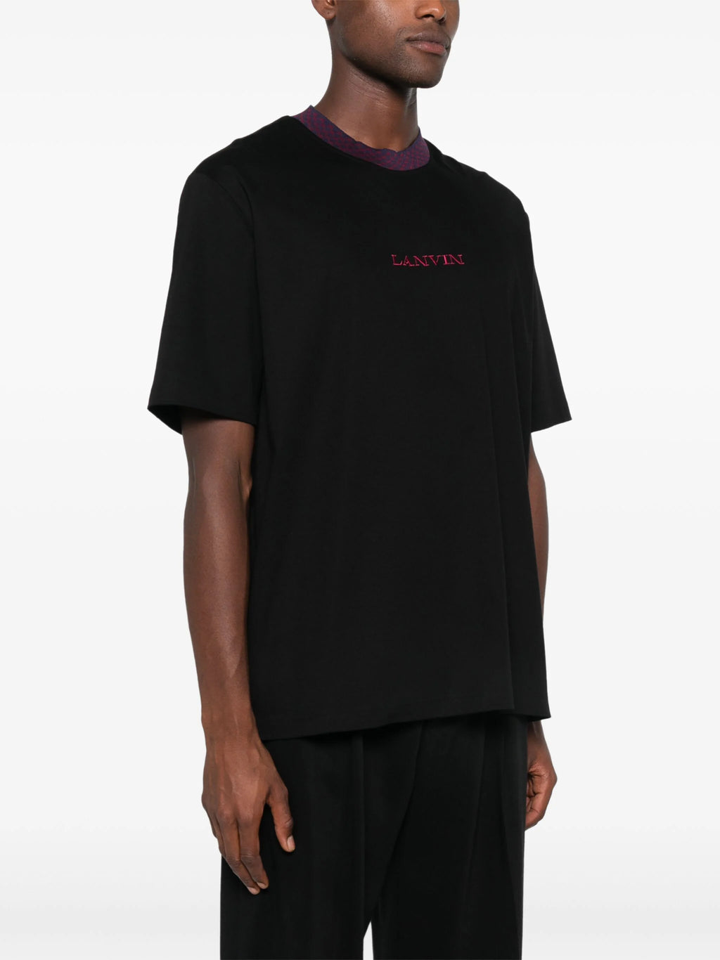 LANVIN - Men Logo T-shirt With Curb Detail