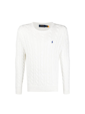 POLO RALPH LAUREN - Men Long Sleeve Cotton Cable Knit Crewneck Sweater