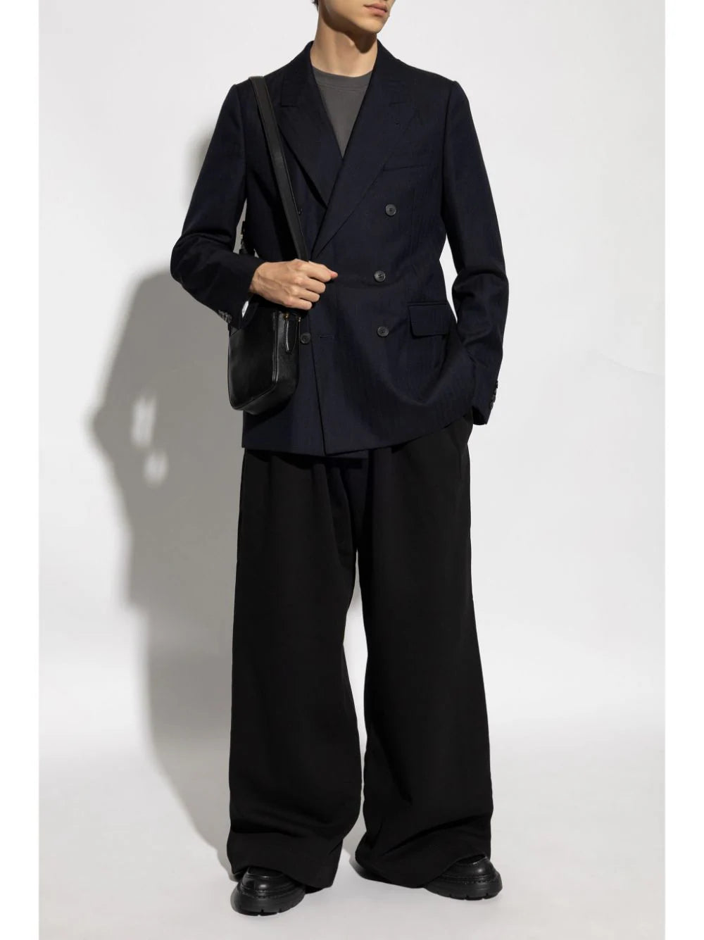 ジャケット・アウター DRIES VAN NOTEN Double-breasted coat DRIES VAN NOTEN Double-Breasted Wool and Linen-Blend Coat