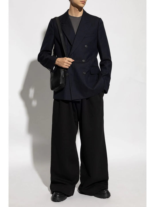 ジャケット・アウター DRIES VAN NOTEN Double-breasted coat DRIES VAN NOTEN Oversized Double-Breasted Wool-Blend Twill