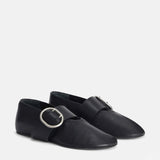 JIL SANDER - Women Soft Leather Mary Jane Ballerina Flat