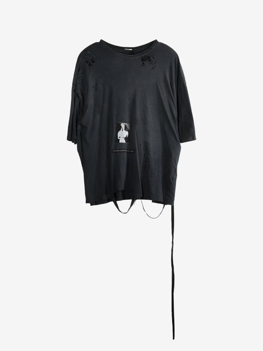 Black T-shirt, front view