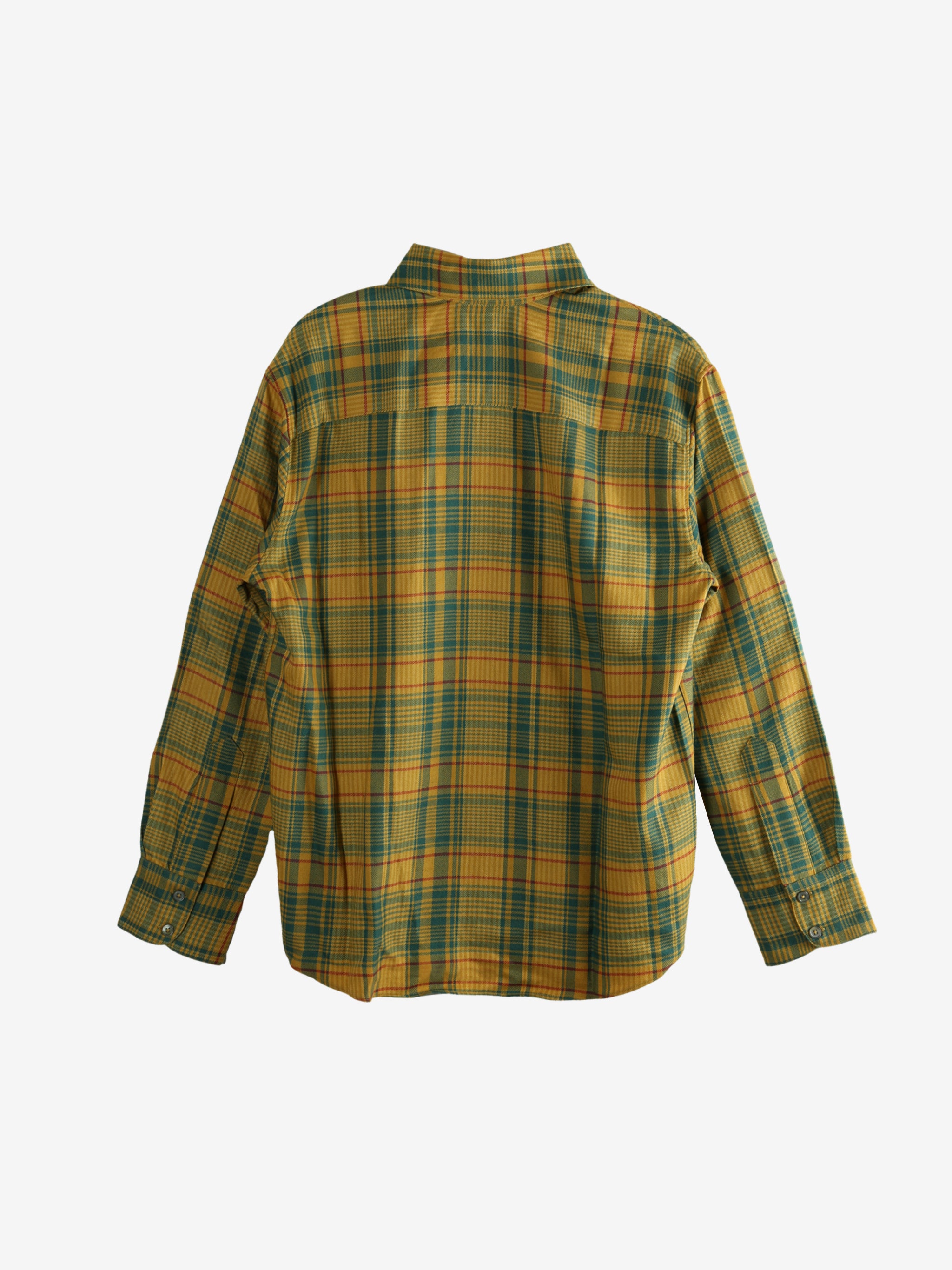 Yellow shirt, back view