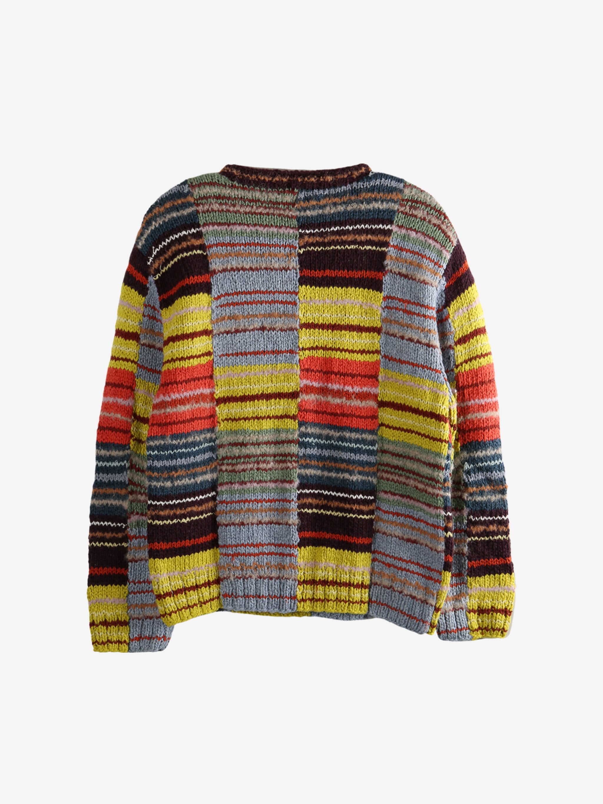 Yellow sweater, back view