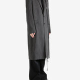 Black coat, full bdoy view