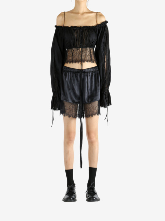 Black top, full body view