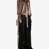 Brown top, full body view