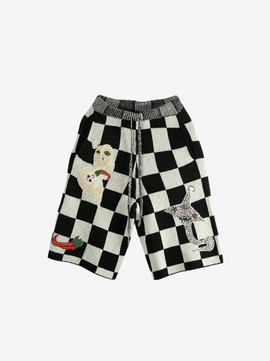 Black shorts, front view