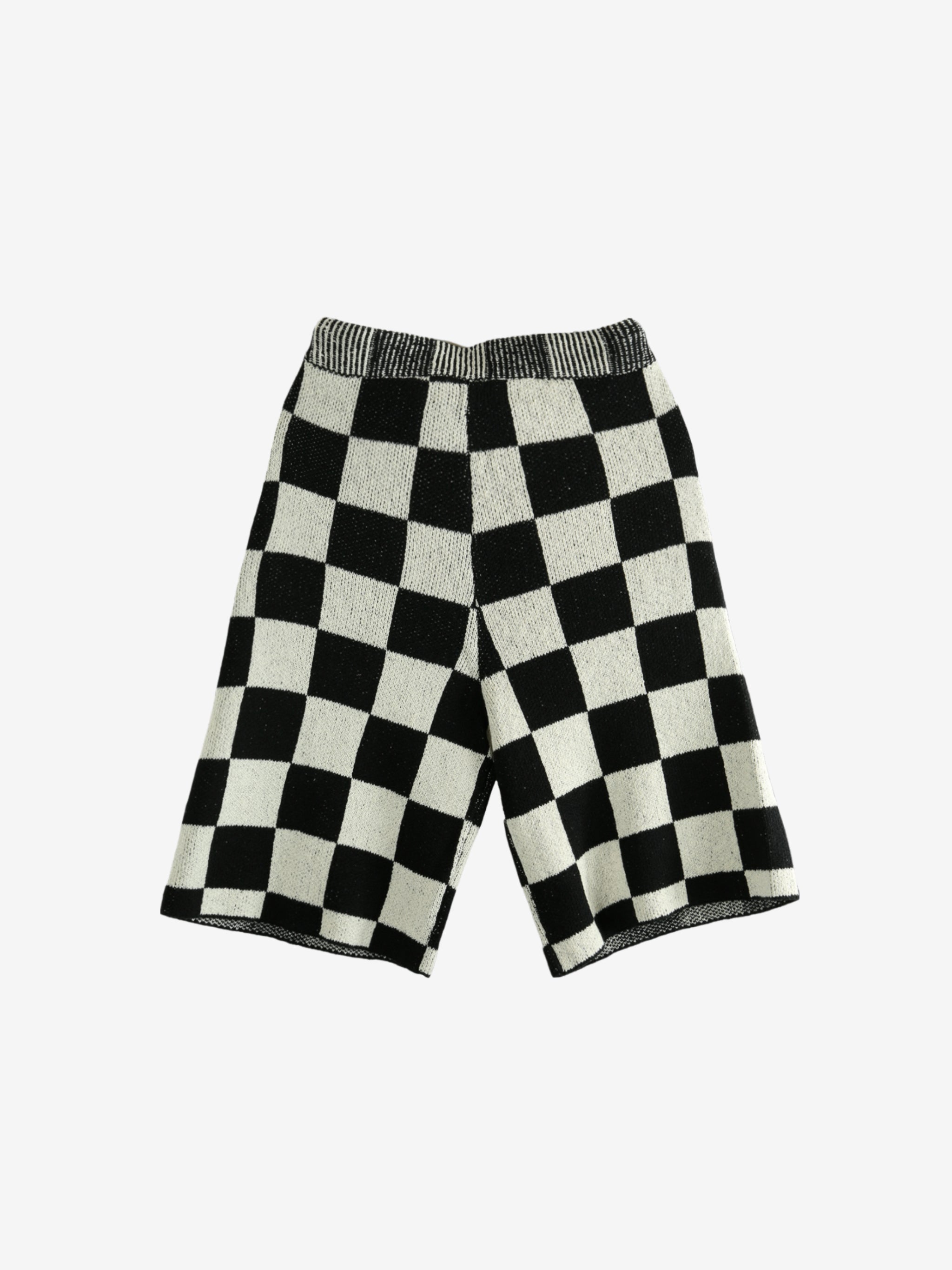 Black shorts, back view