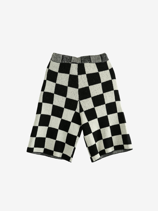 Black shorts, back view