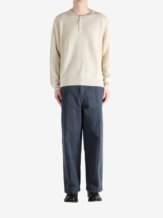 Beige sweater, full body view