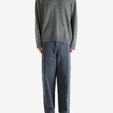 Gray sweater, full body view