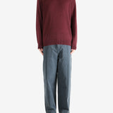 Red sweater, full body view