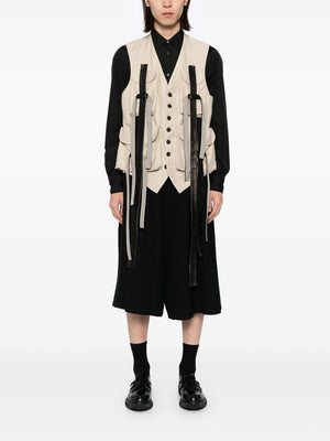 YOHJI YAMAMOTO POUR HOMME - Men Back Pleats Half Pants