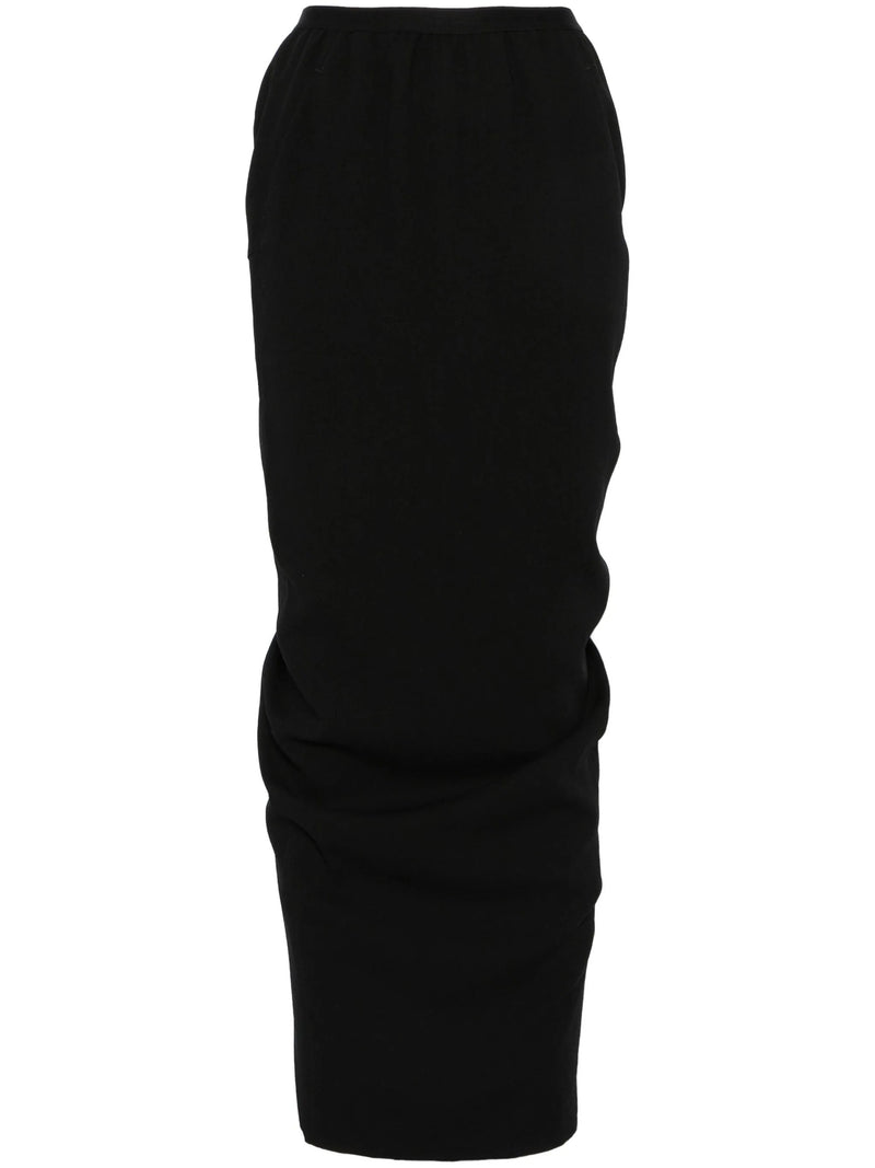 RICK OWENS - Women Wool Pillar Long Skirt