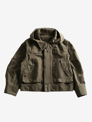 DRIES VAN NOTEN - Men Hooded Army Zip-Up Jacket