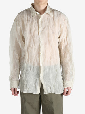 DRIES VAN NOTEN - Men Sheer Textured Button-Up