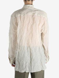 DRIES VAN NOTEN - Men Sheer Textured Button-Up