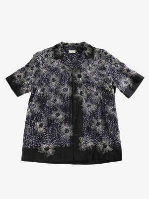 DRIES VAN NOTEN - Men Cotton Print Floral Embroidery Shirt