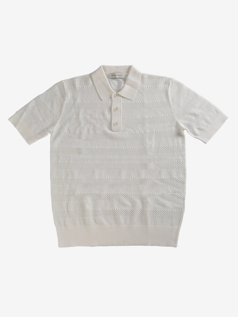 DRIES VAN NOTEN - Men Crochet Summer Polo Shirt