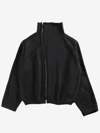 DRIES VAN NOTEN - Men Zip Up Mock Neck Sweater